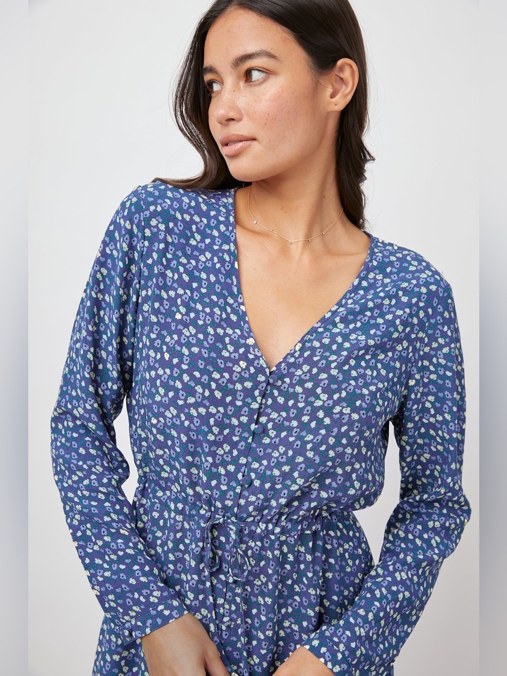 New! Rails Jade Ditzy Blue Floral Midi Dress 🩵 Medium - Picture 4 of 15